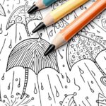 Rain Coloring Pages : Rainy Day Fun, Creative Expression, and Stress Relief