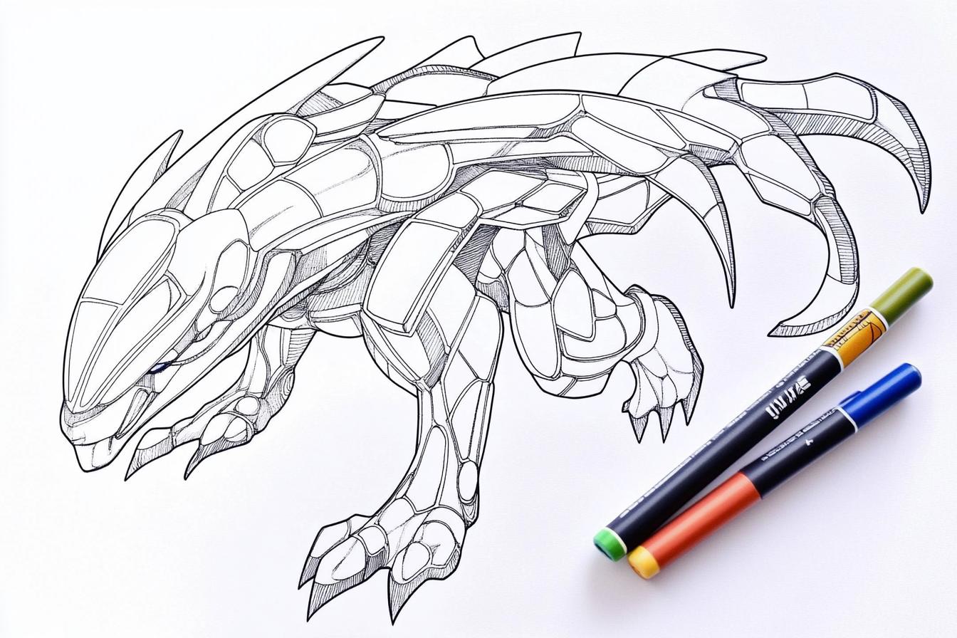 Free Printable PDF Rayquaza Coloring Pages