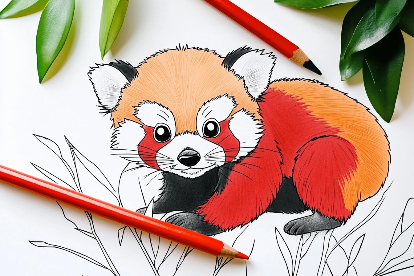 Free Printable PDF Red Panda Coloring Pages