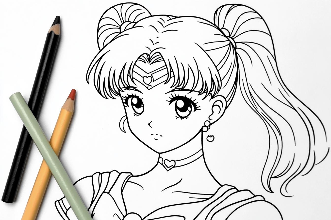 Free Printable PDF Sailor Moon Coloring Pages