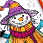 Scarecrow Coloring Pages : Fun Fall Activity for Kids