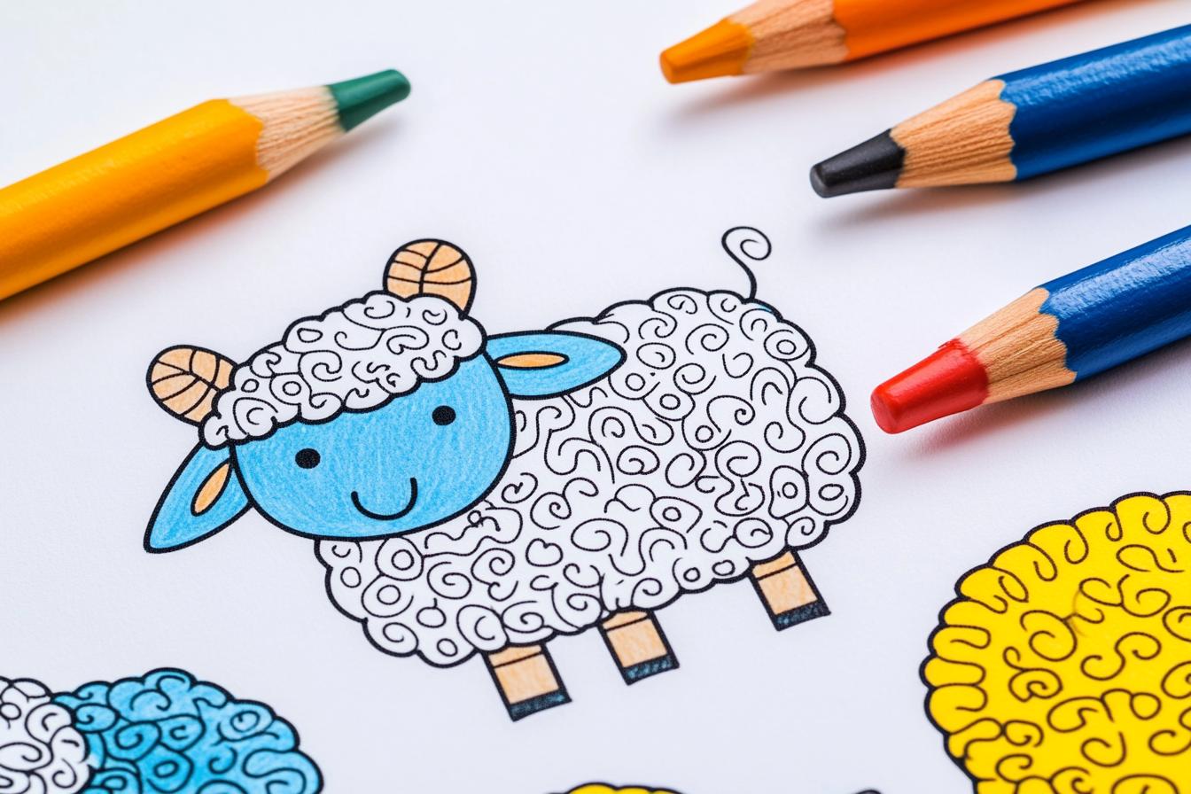 Free Printable PDF Sheep Coloring Pages