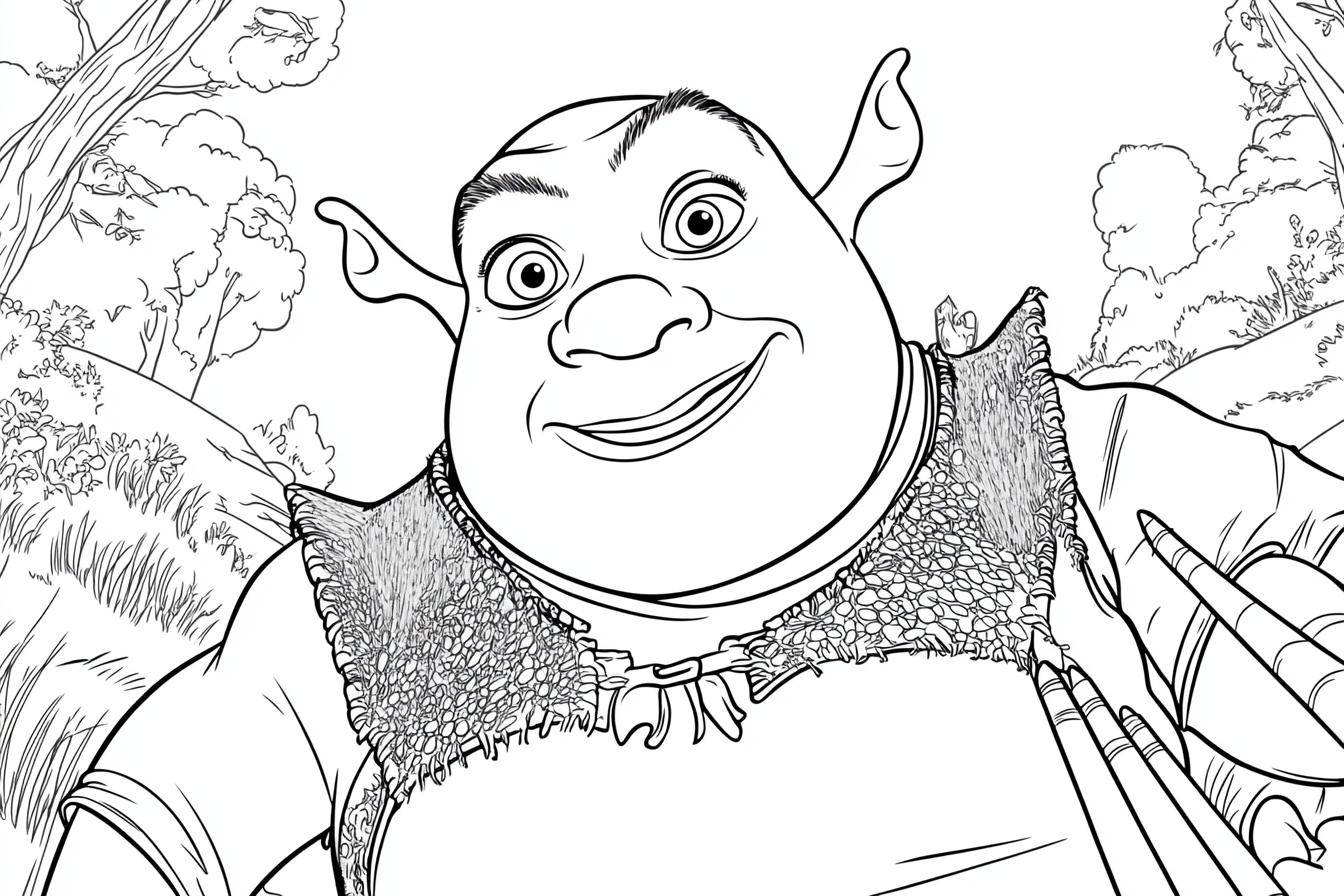 Free Printable PDF Shrek Coloring Pages