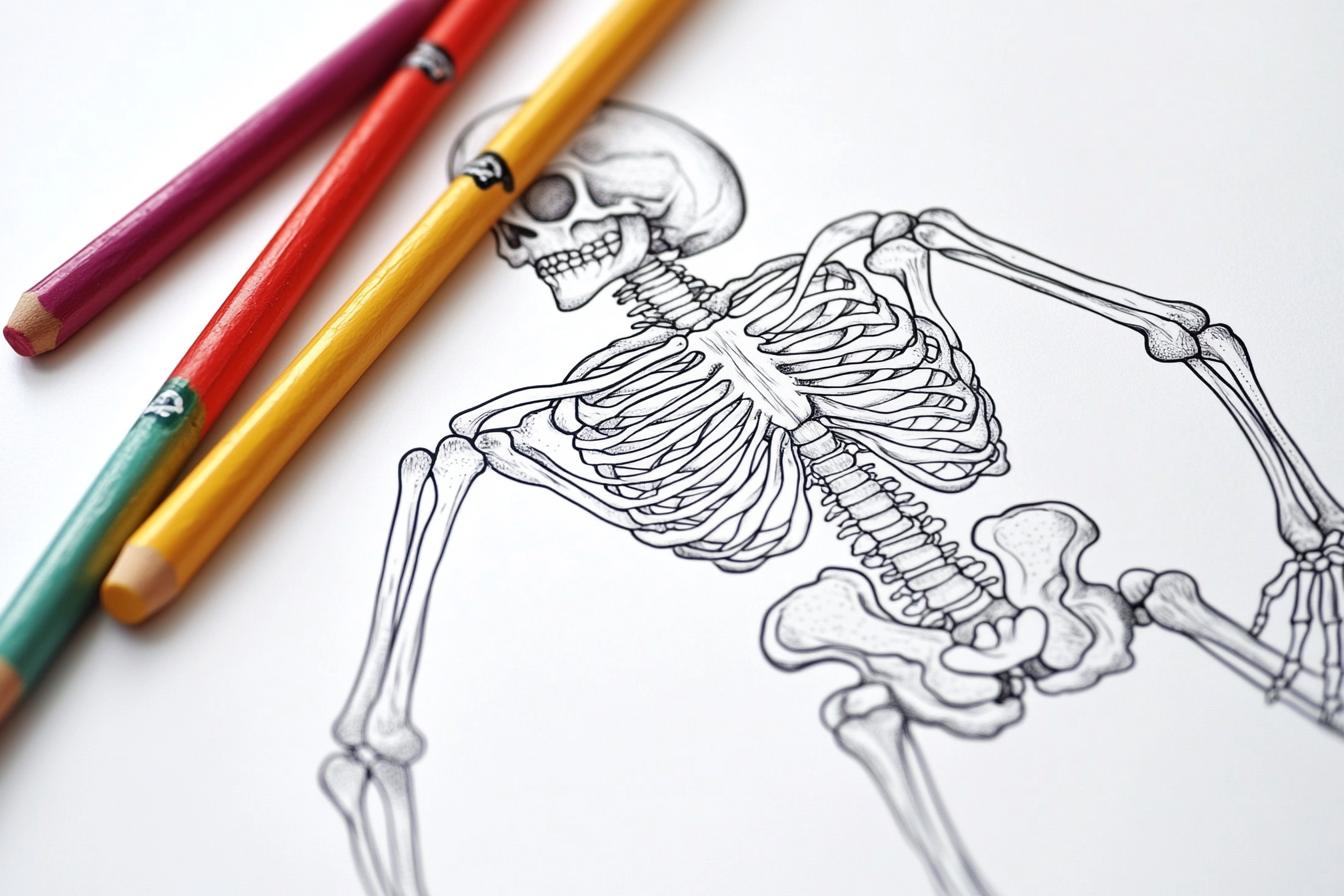 Free Printable PDF Skeleton Coloring Pages