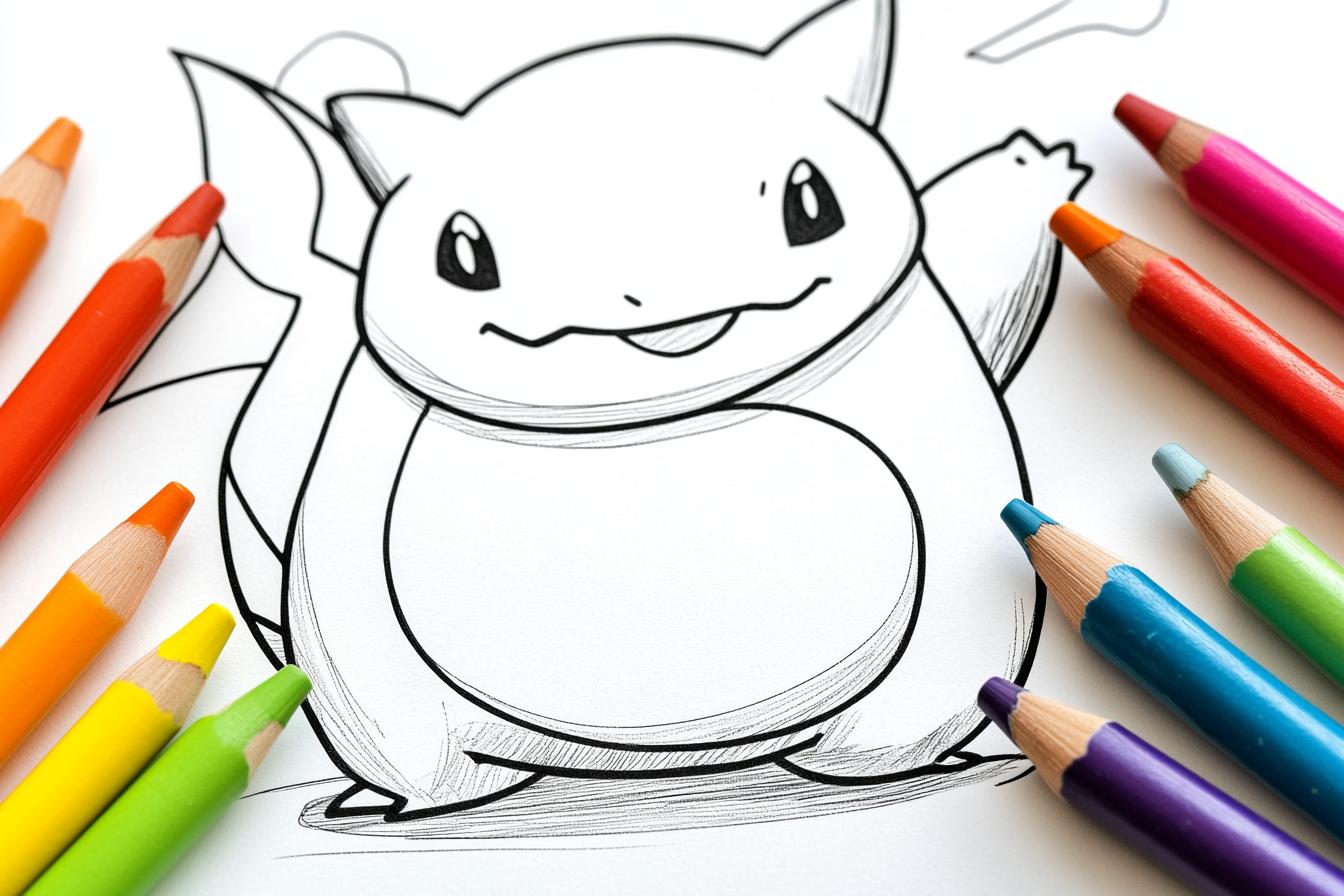 Free Printable PDF Snorlax Coloring Pages