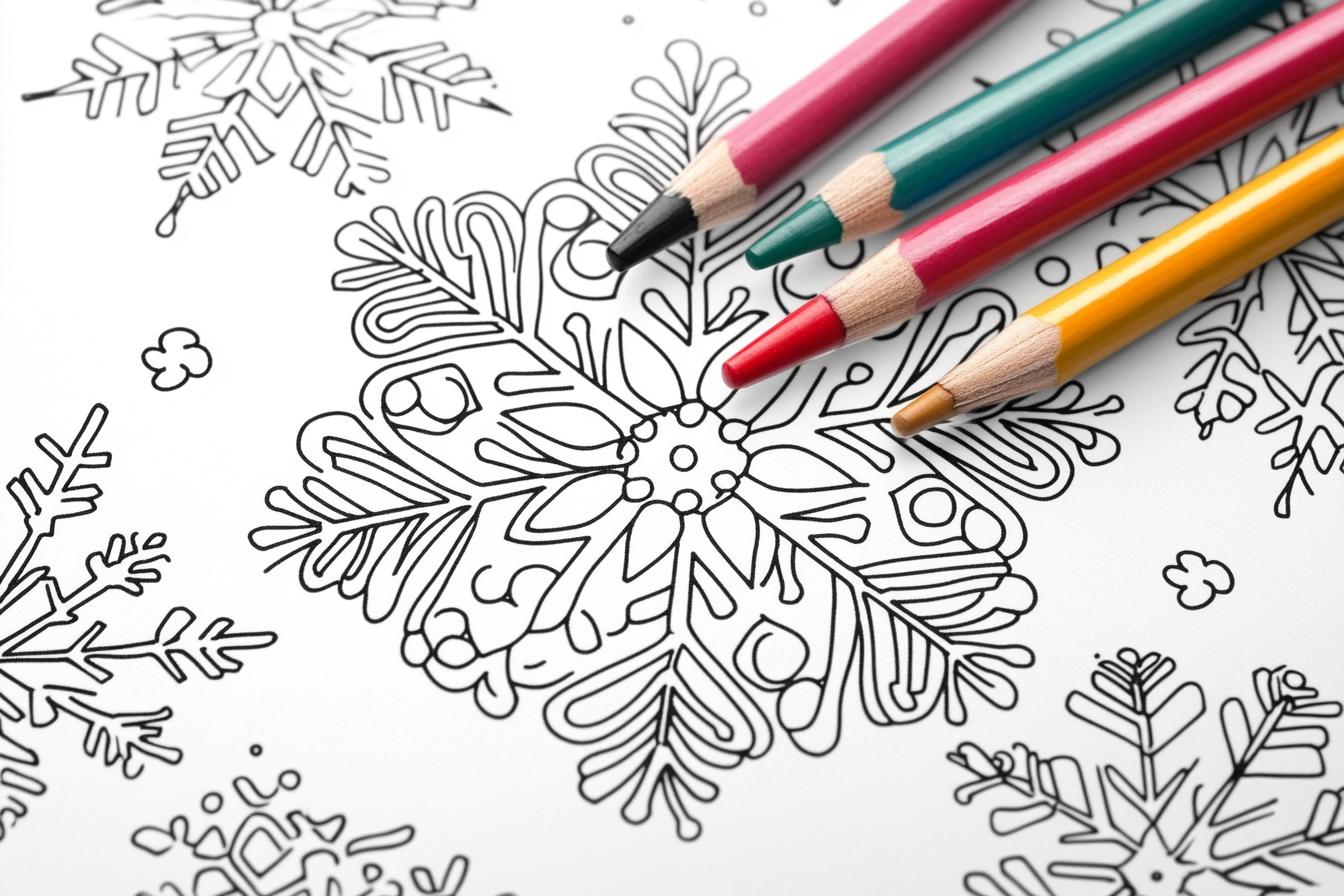 Free Printable PDF Snowflake Coloring Pages