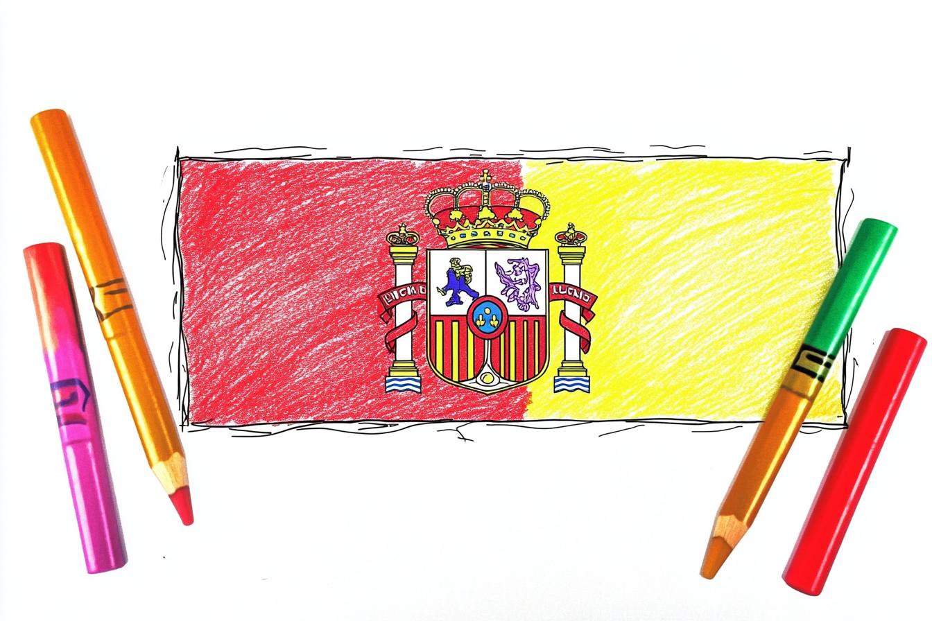 Free Printable PDF Spain Flag Coloring Pages