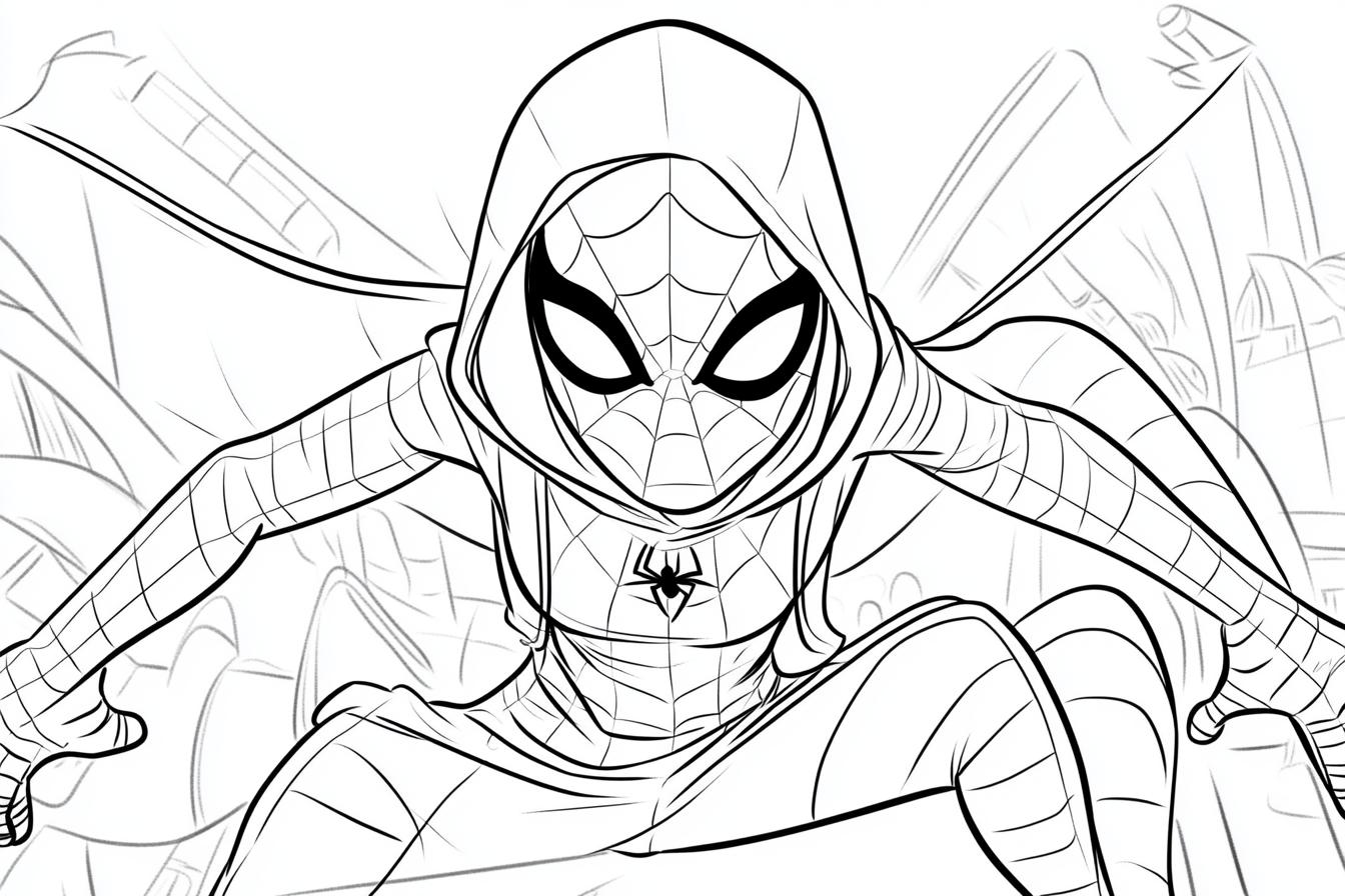 Free Printable PDF Spider Gwen Coloring Pages