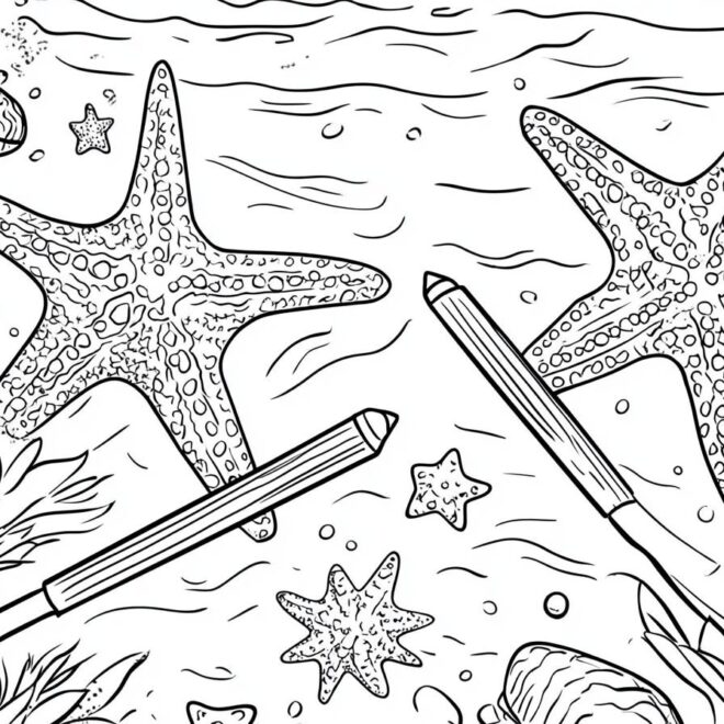 Starfish Coloring Pages : Dive into Ocean Fun and Creativity