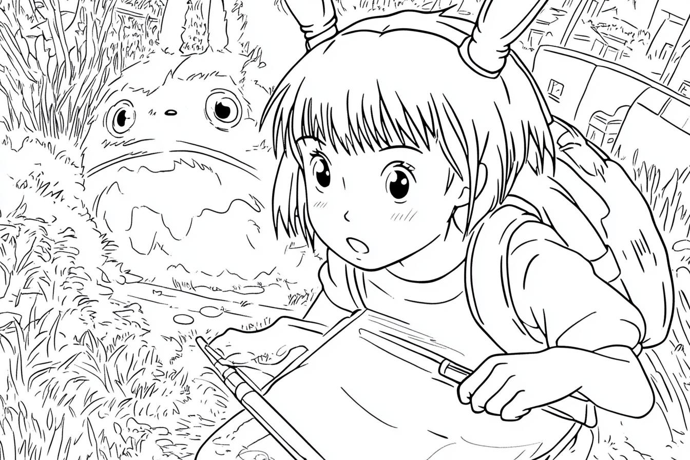 Free Printable PDF Studio Ghibli Coloring Pages