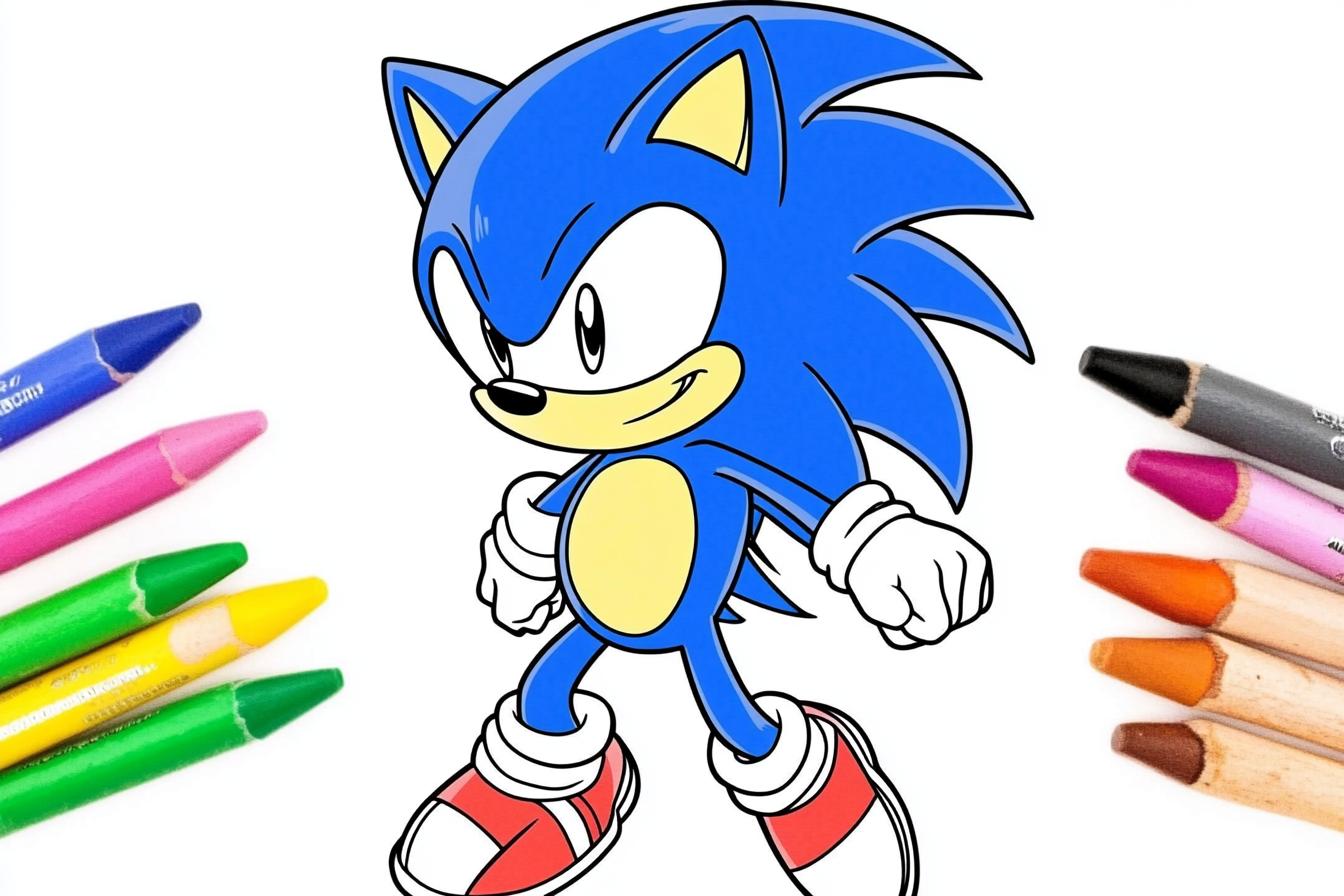 Free Printable PDF Super Sonic Coloring Pages