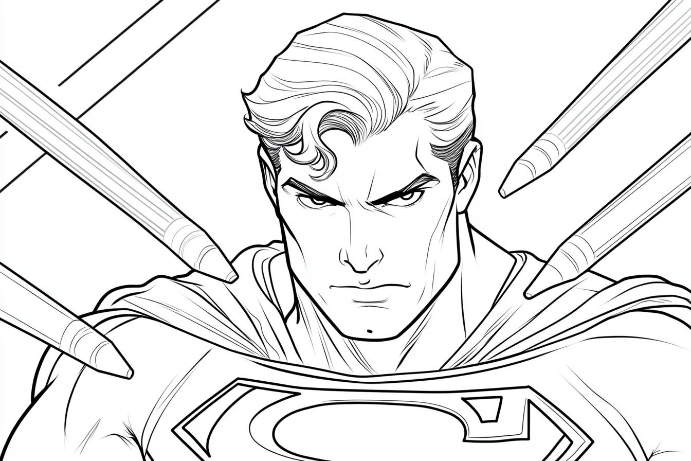 Free Printable PDF Superman Coloring Pages