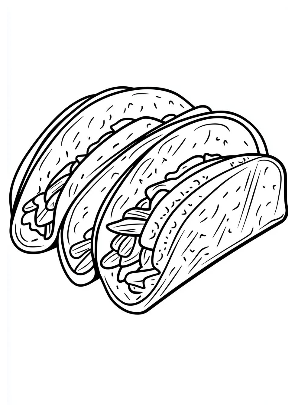 Taco Coloring Pages : Fun and Creative Taco Art for Everyone | CrayonAZ.Com