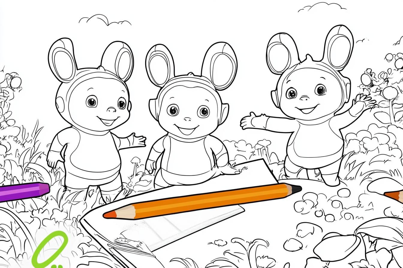 Free Printable PDF Teletubbies Coloring Pages