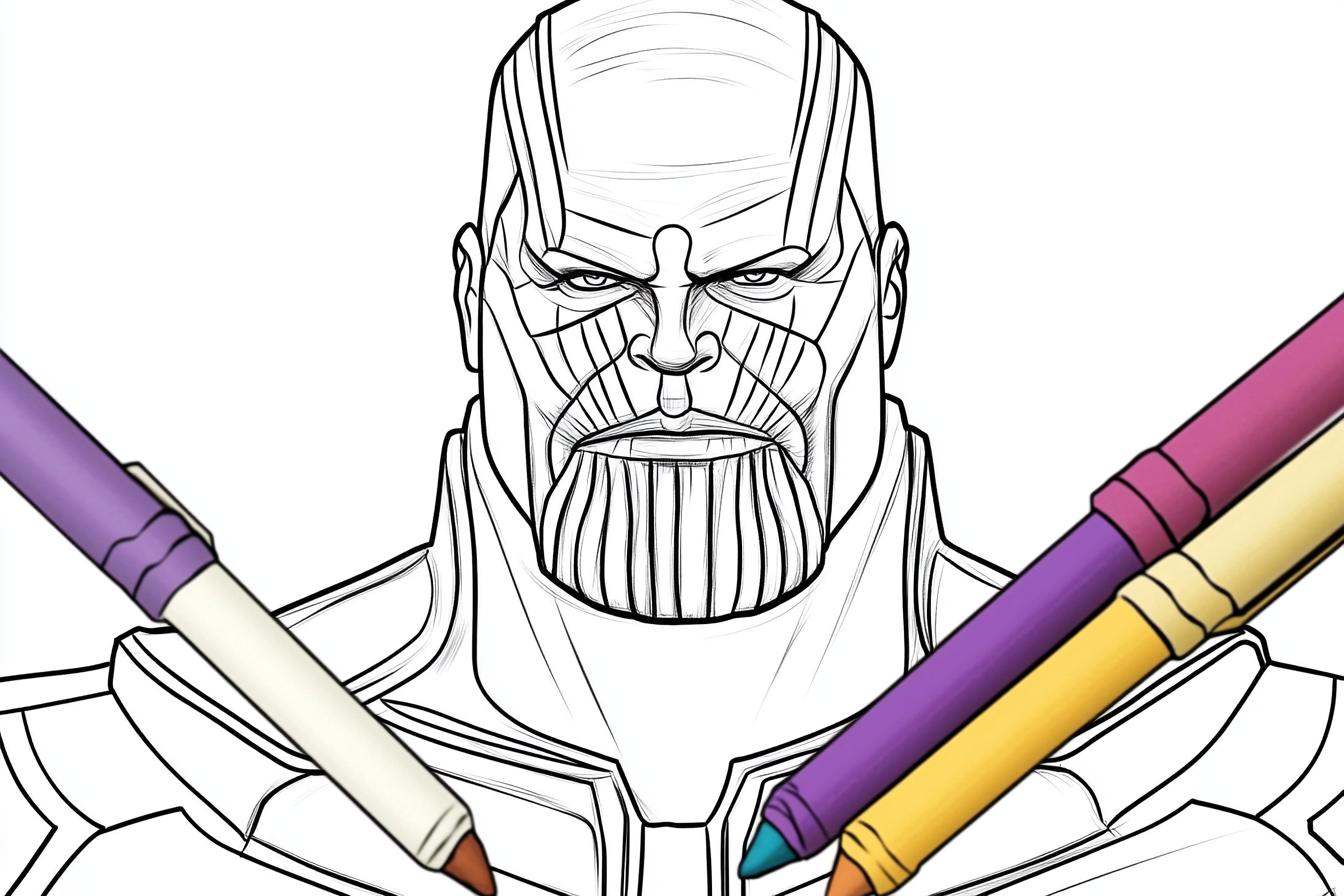 Free Printable PDF Thanos Coloring Pages