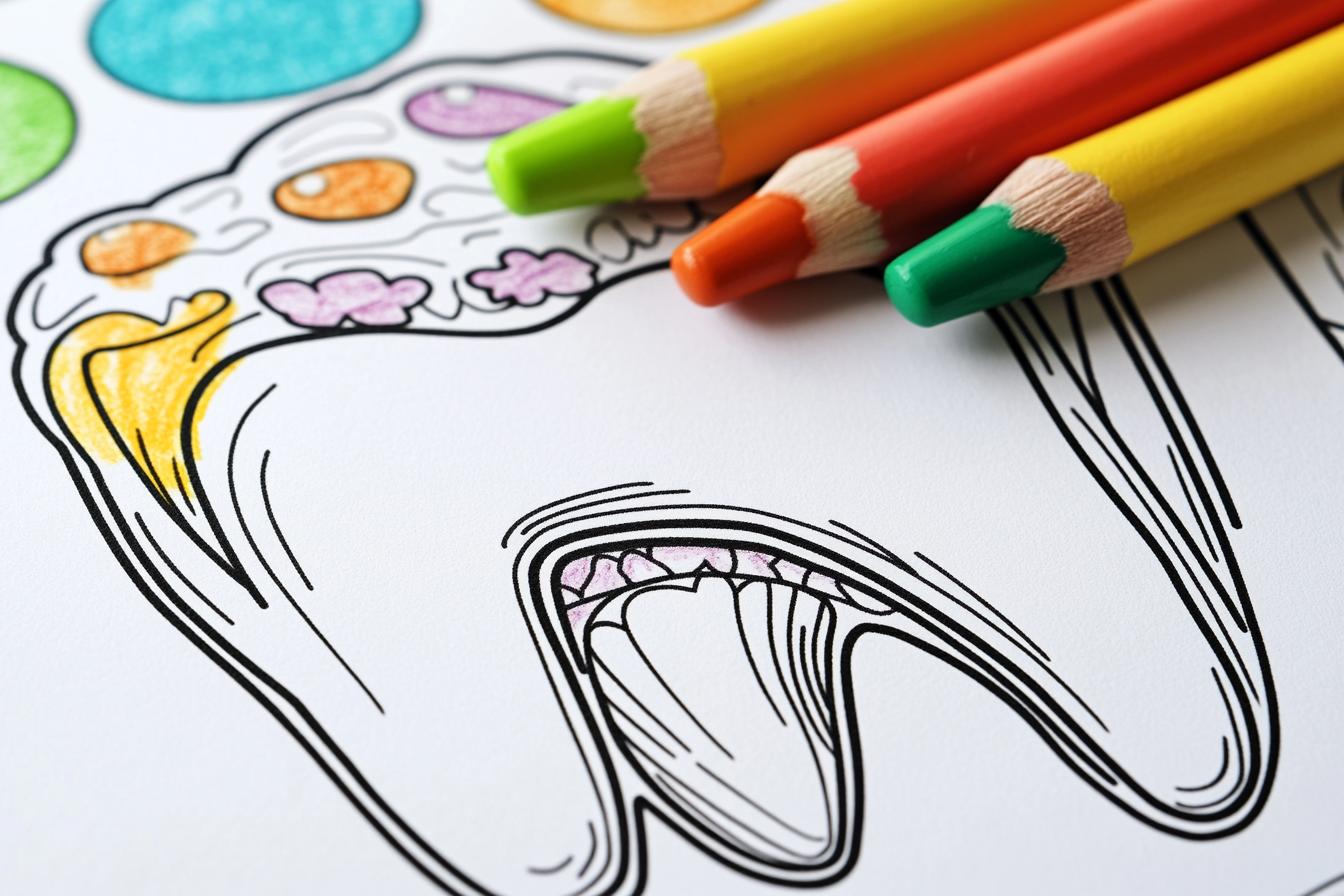 Free Printable PDF Tooth Coloring Pages