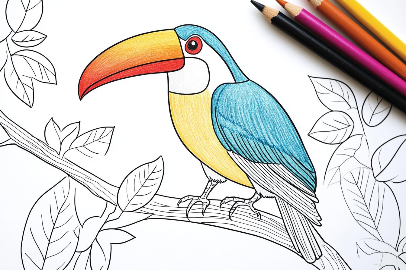 Free Printable PDF Toucan Coloring Pages