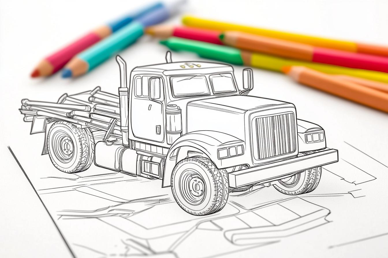 Free Printable PDF Tow Truck Coloring Pages