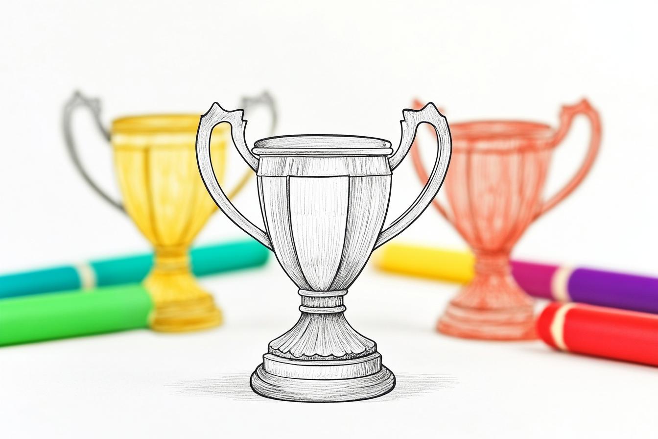 Free Printable PDF Trophy Coloring Pages