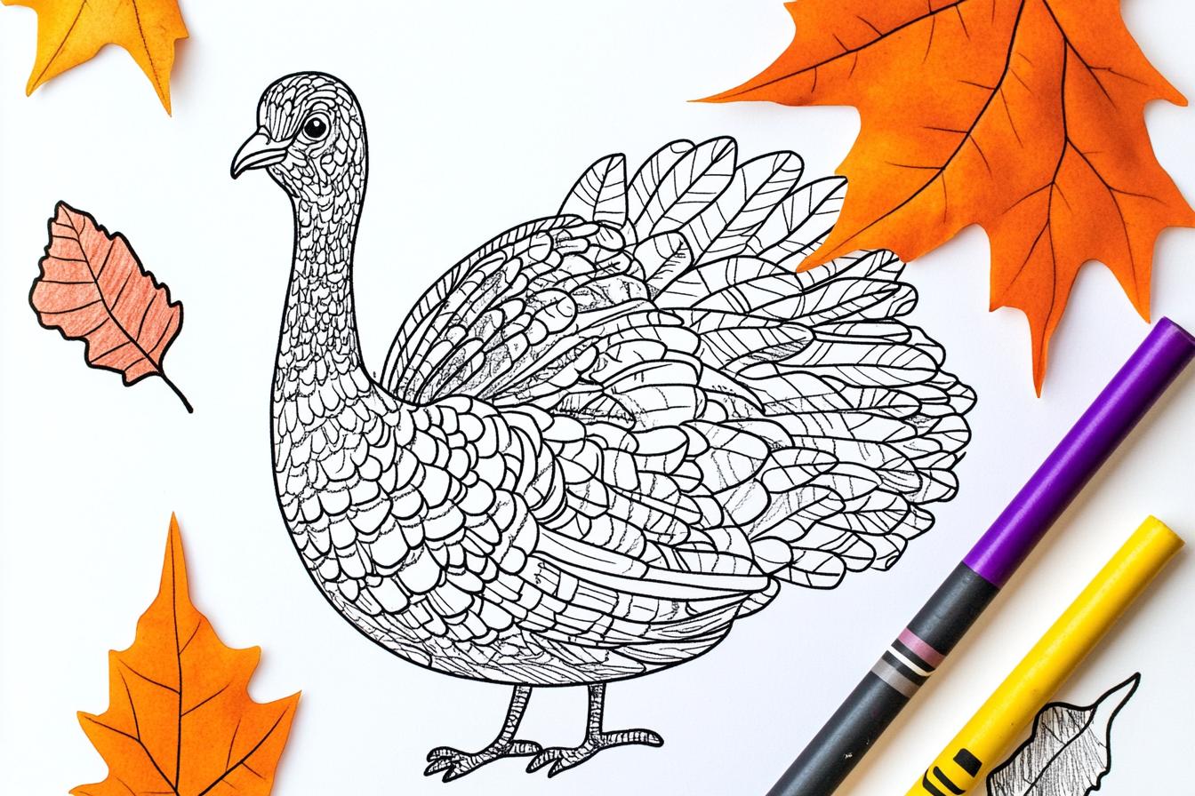 Free Printable PDF Turkey Coloring Pages