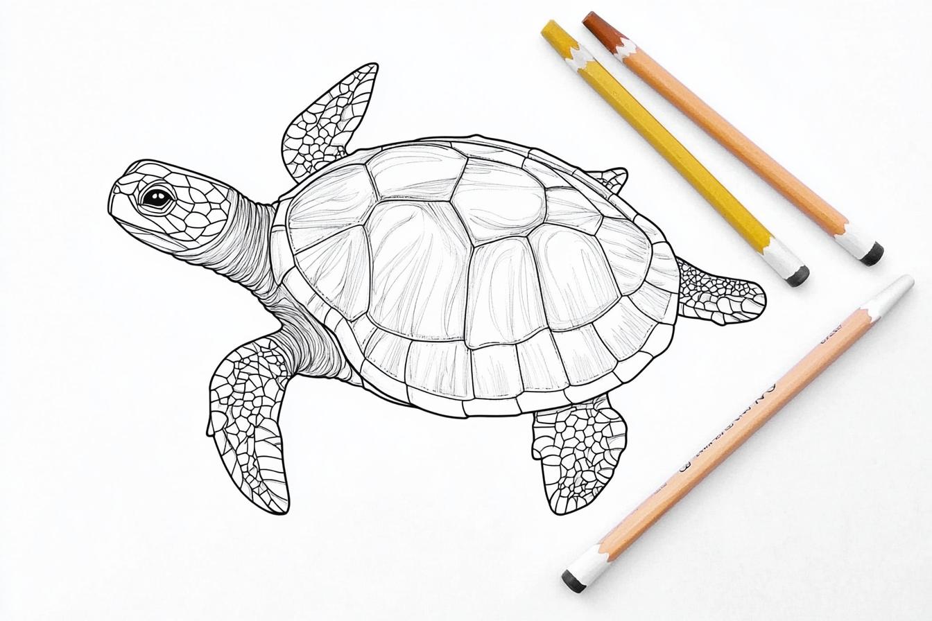 Free Printable PDF Turtle Coloring Pages