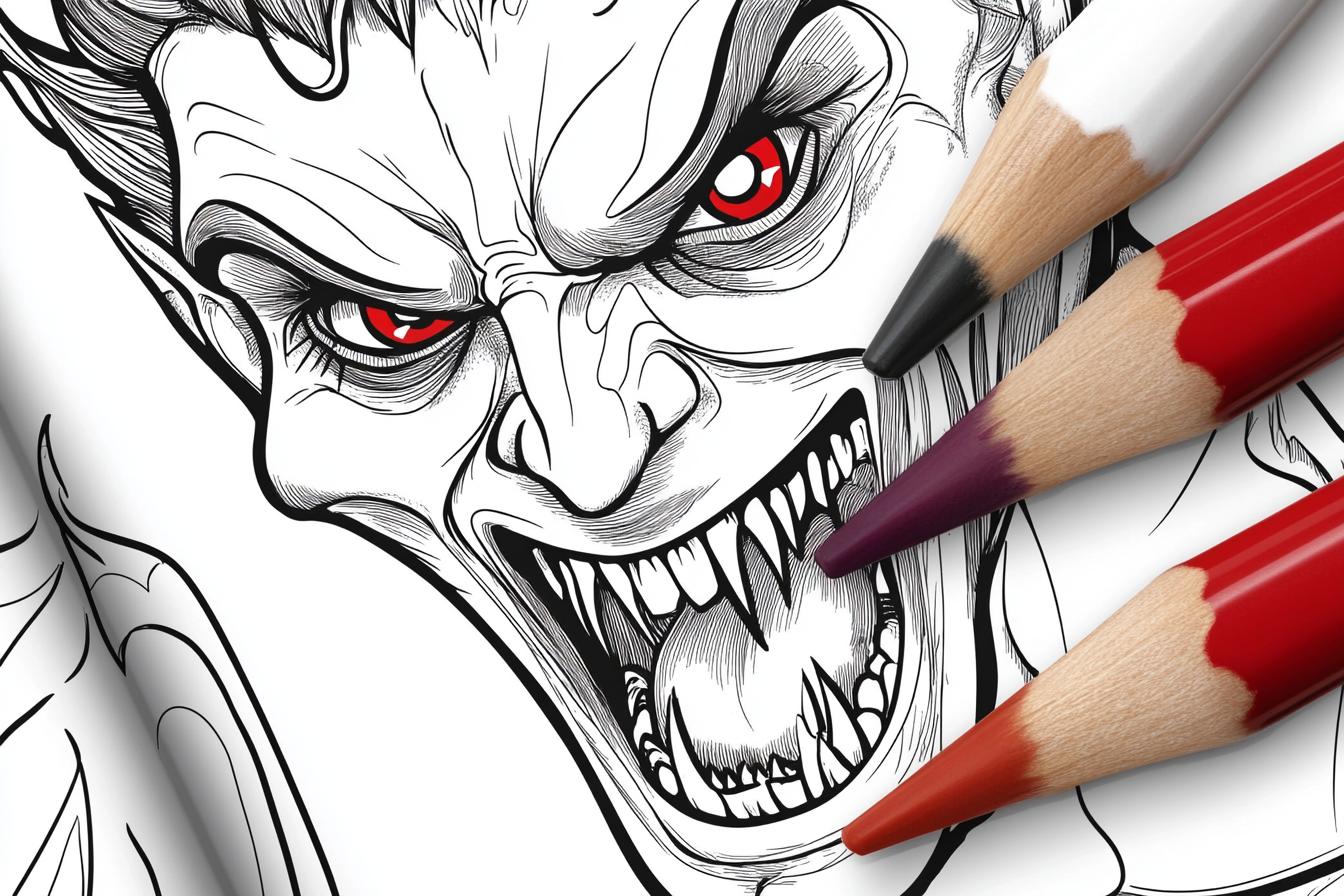 Free Printable PDF Vampire Coloring Pages