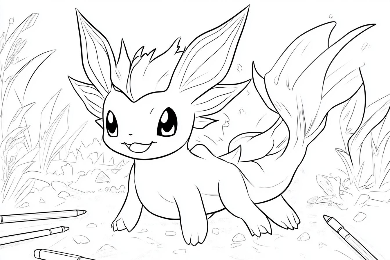 Free Printable PDF Vaporeon Coloring Pages