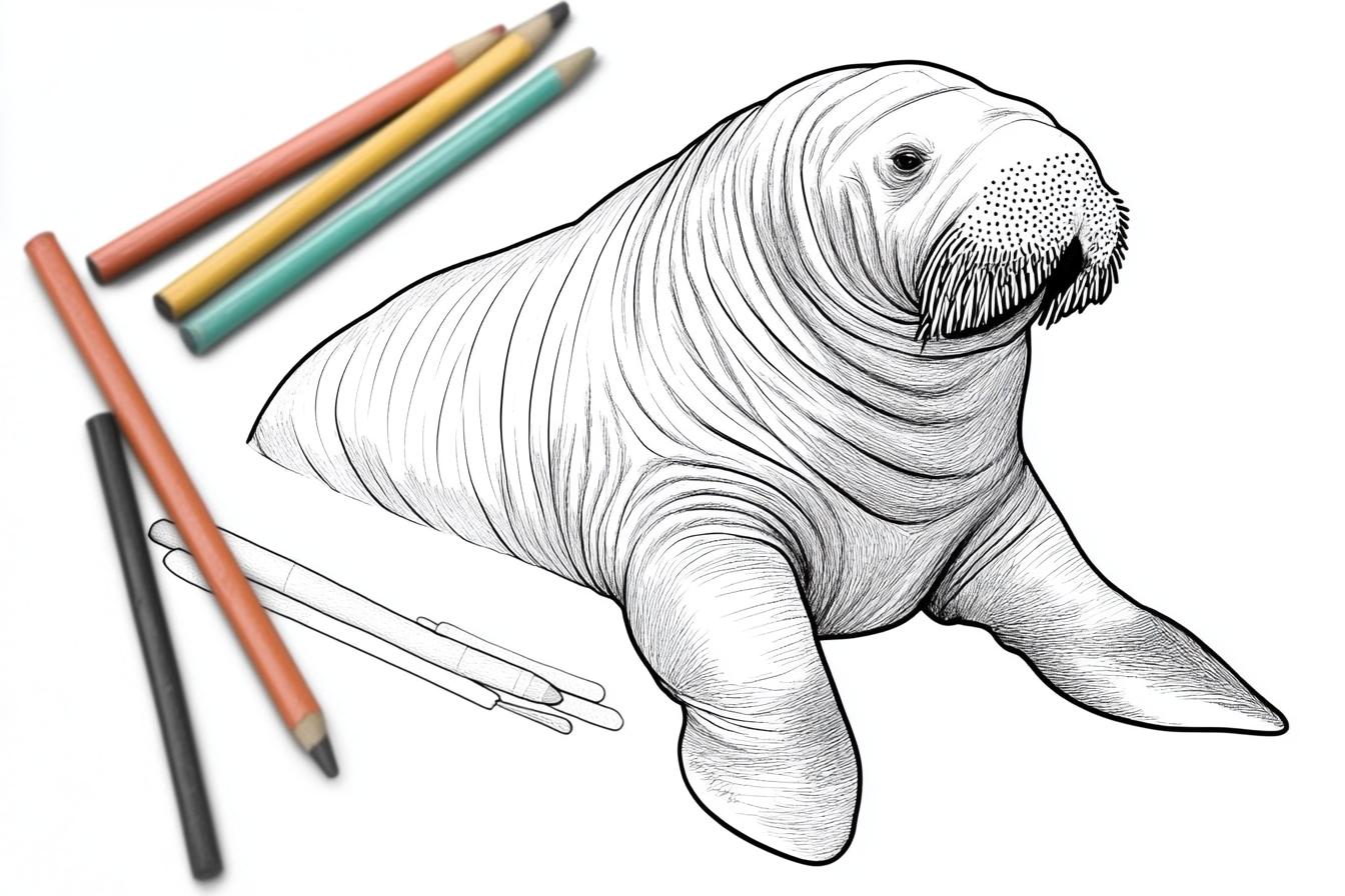 Free Printable PDF Walrus Coloring Pages