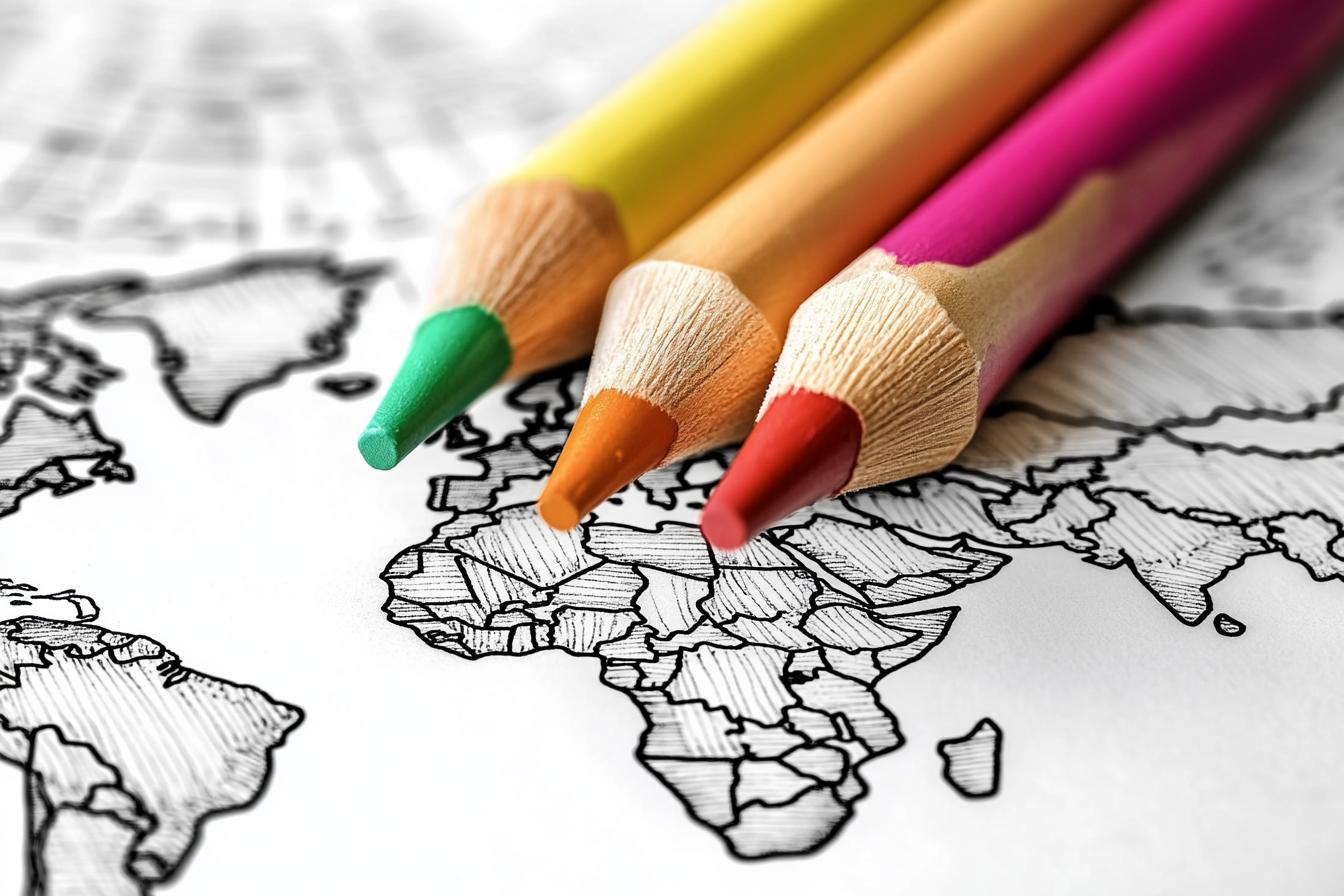 Free Printable PDF World Map Coloring Pages